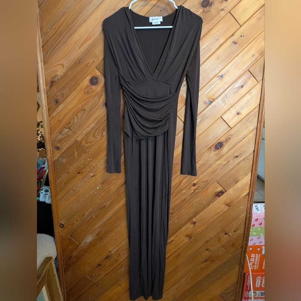 The Line by K Deep V-Neck Calli Dress Size XS - Picture 3 of 7